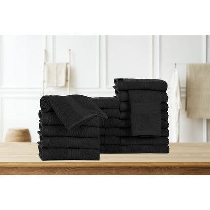 Pure Cotton 600GSM Face Cloths 12X12 Inch by Ample Decor - 20 Pcs