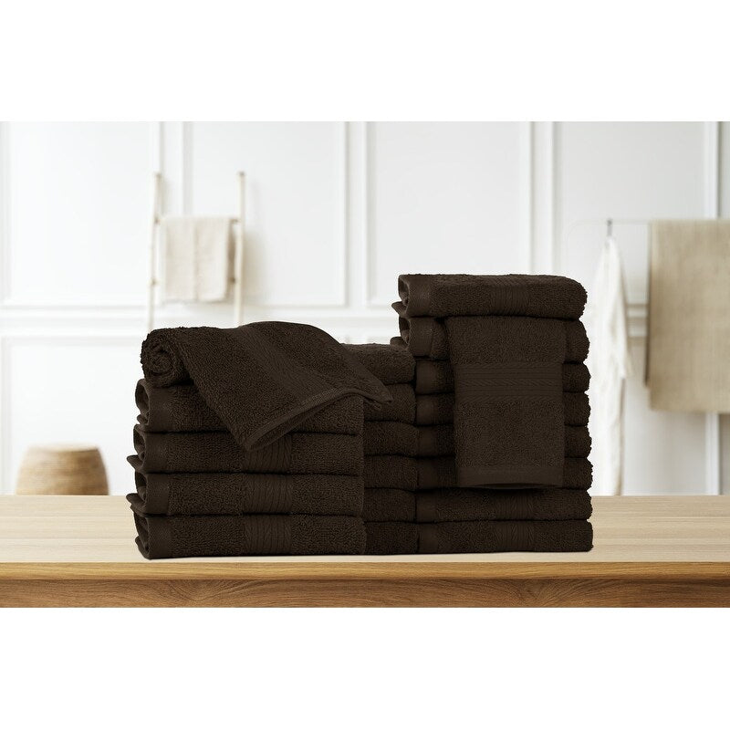 Pure Cotton 600GSM Face Cloths 12X12 Inch by Ample Decor - 20 Pcs