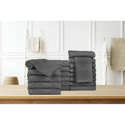 Pure Cotton 600GSM Face Cloths 12X12 Inch by Ample Decor - 20 Pcs