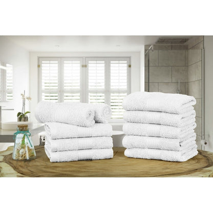 Luxurious Cotton 600GSM Soft Wash Cloths 12X12 Inch by Ample Decor - 10 Pcs