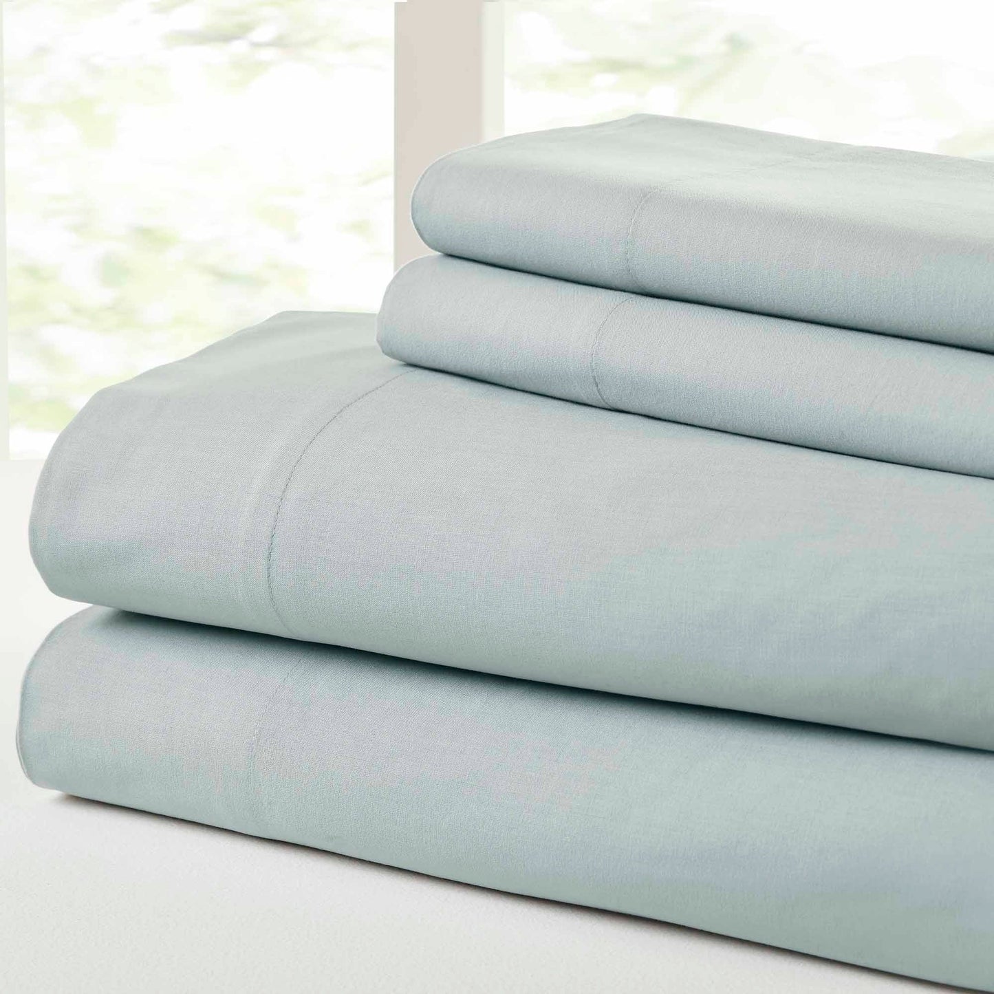 Modern Threads Vintage Washed Cotton 4-Piece Bed Sheet Set