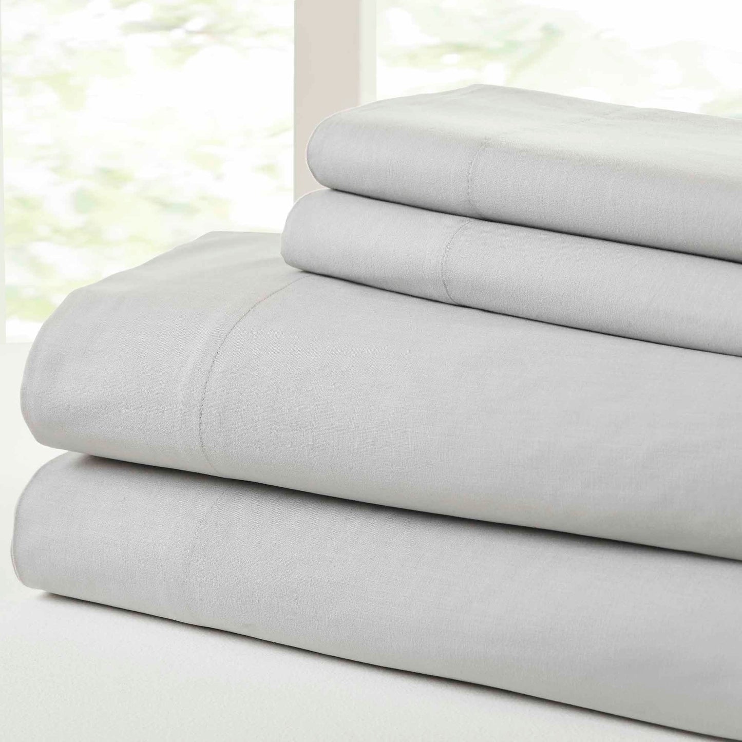 Modern Threads Vintage Washed Cotton 4-Piece Bed Sheet Set