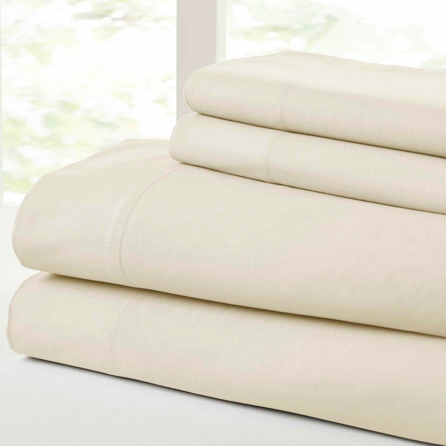Modern Threads Vintage Washed Cotton 4-Piece Bed Sheet Set