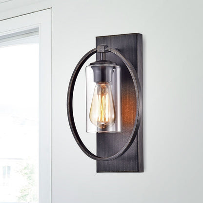 Anastasia Single Light Wall Sconce with Clear Glass Shade