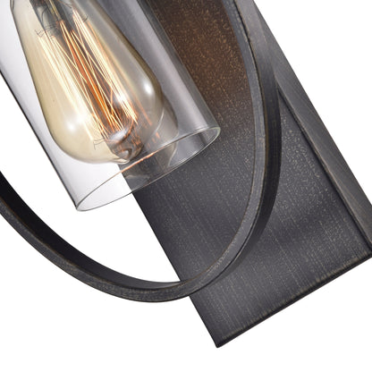 Anastasia Single Light Wall Sconce with Clear Glass Shade