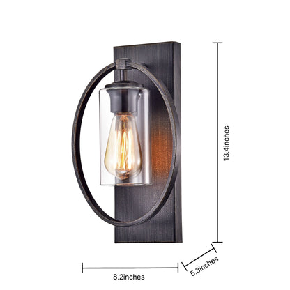 Anastasia Single Light Wall Sconce with Clear Glass Shade