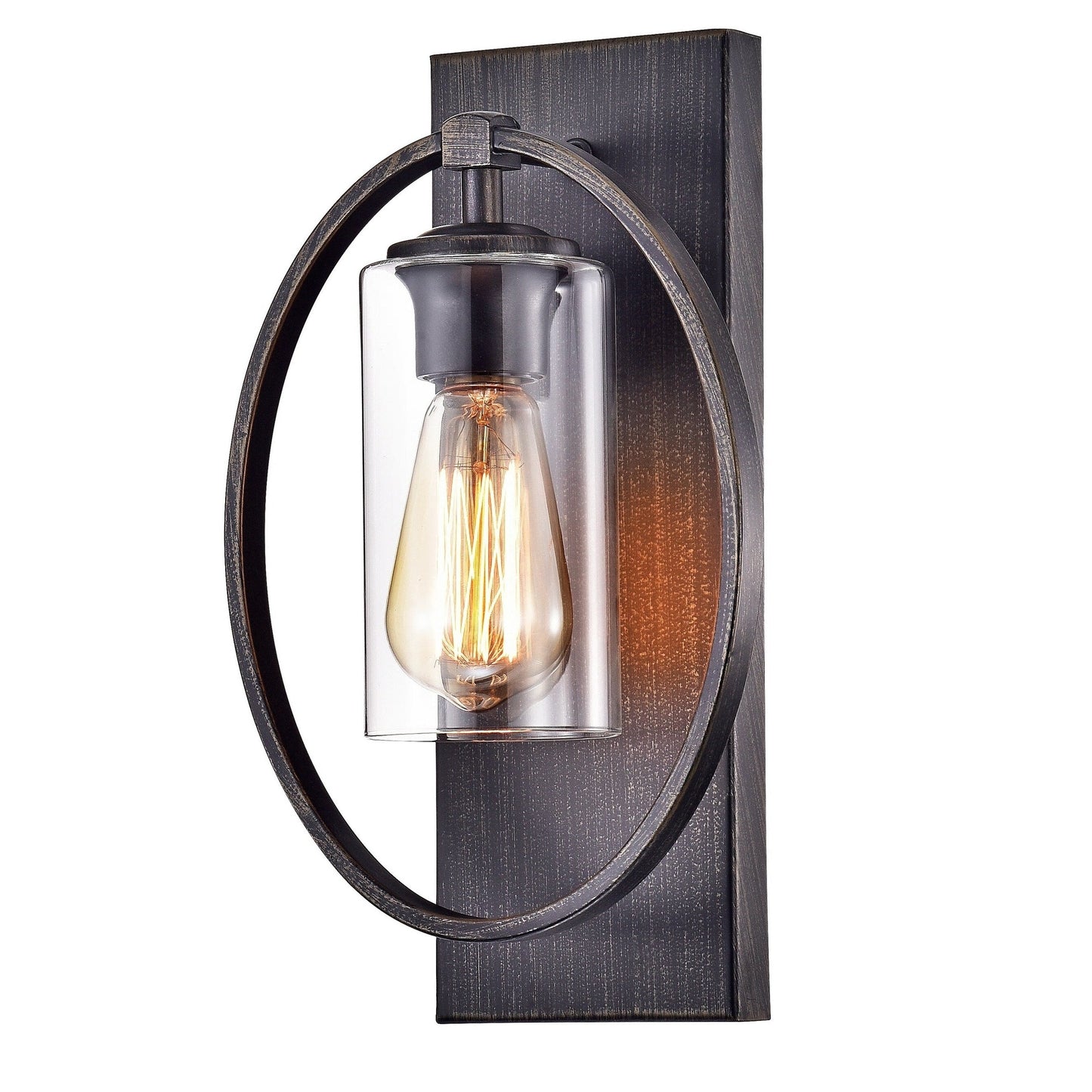 Anastasia Single Light Wall Sconce with Clear Glass Shade