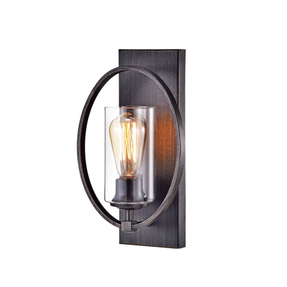 Anastasia Single Light Wall Sconce with Clear Glass Shade