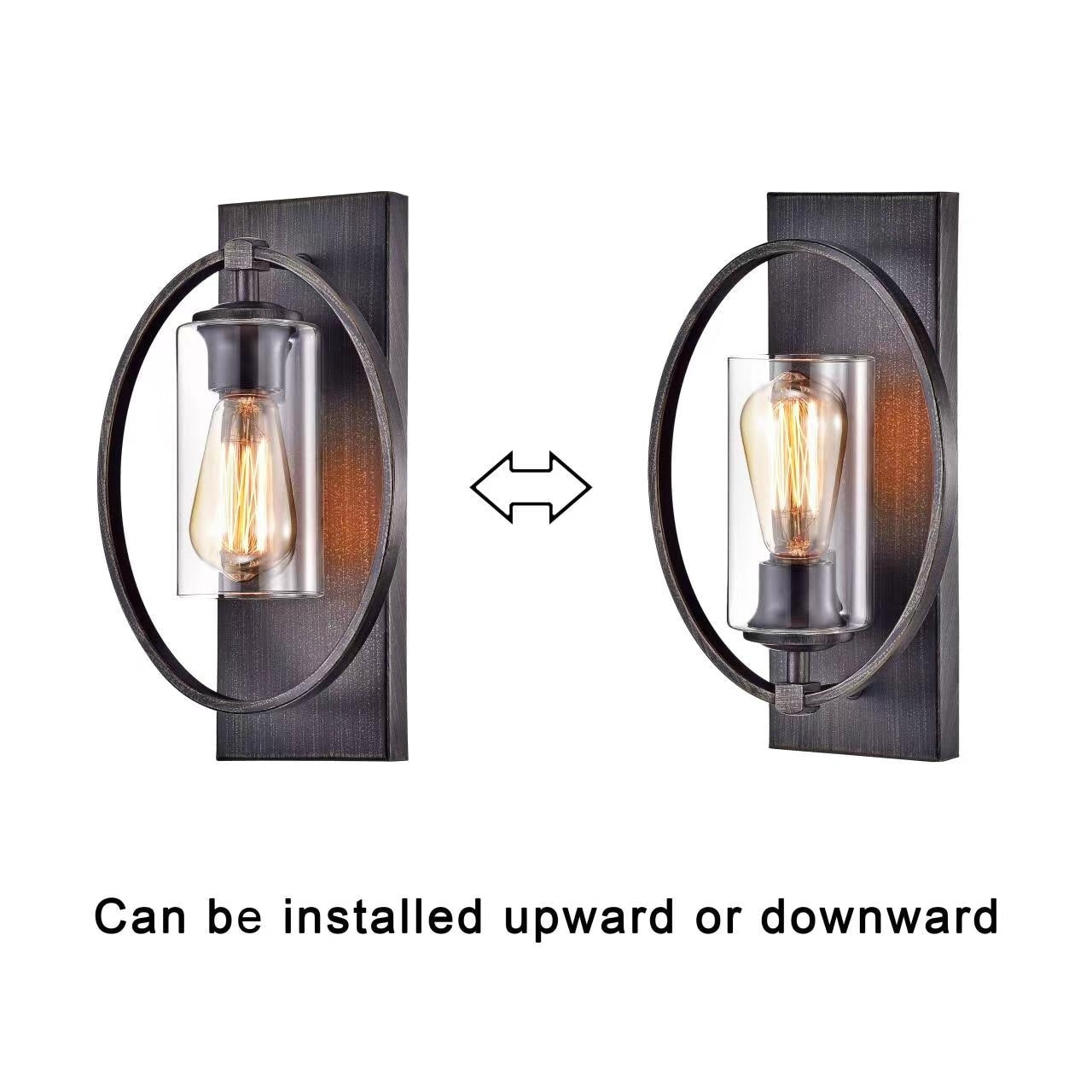 Anastasia Single Light Wall Sconce with Clear Glass Shade