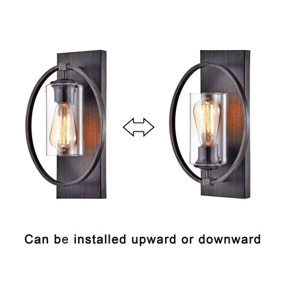 Anastasia Single Light Wall Sconce with Clear Glass Shade