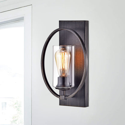 Anastasia Single Light Wall Sconce with Clear Glass Shade