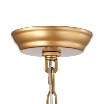 Anita Drum Shade Chandelier with Clear Glass Prism