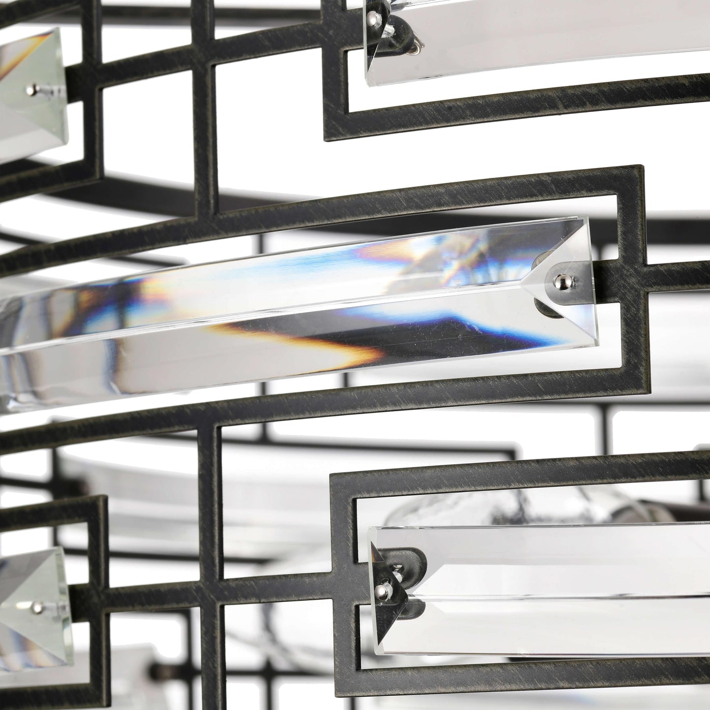 Anita Drum Shade Chandelier with Clear Glass Prism