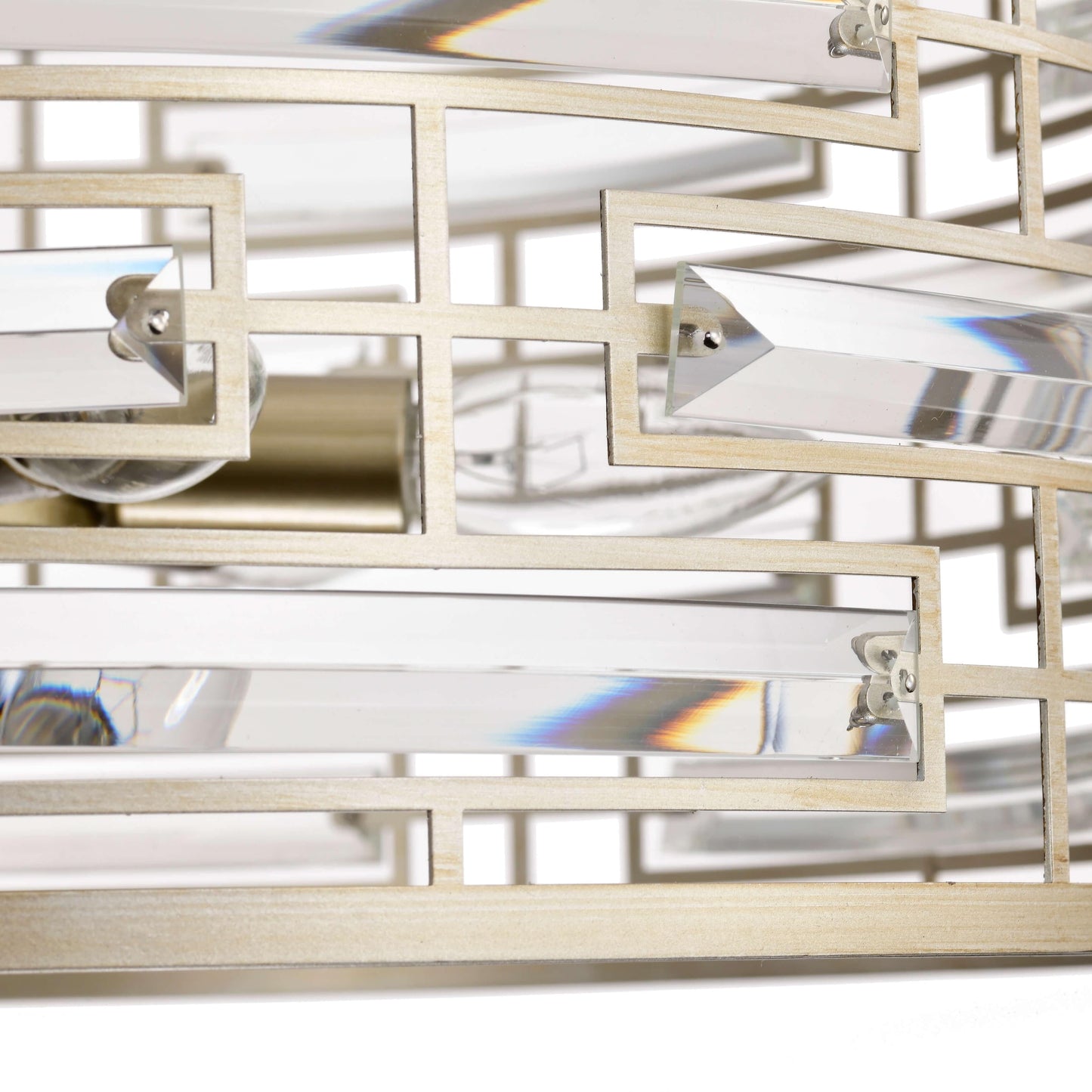 Anita Drum Shade Chandelier with Clear Glass Prism