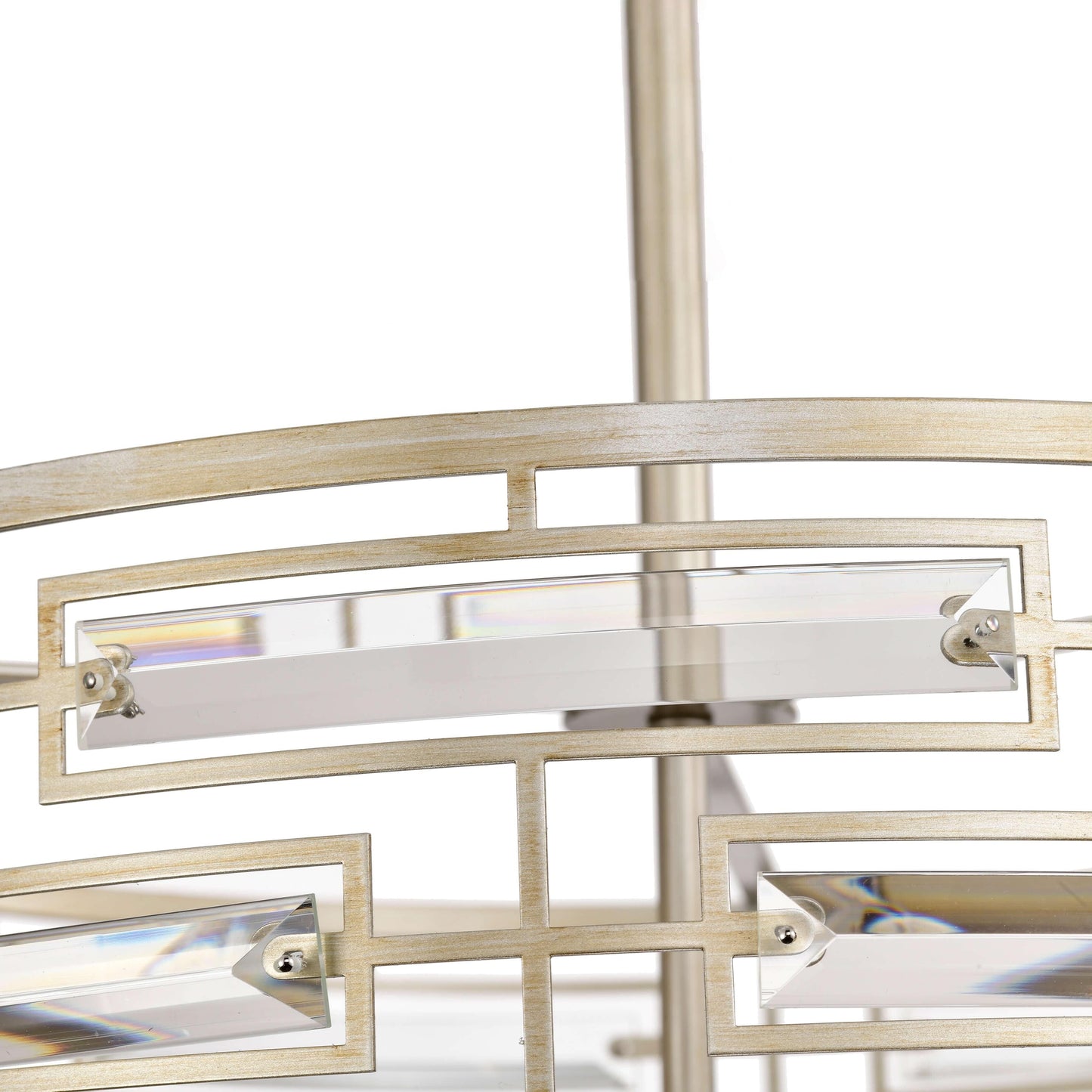 Anita Drum Shade Chandelier with Clear Glass Prism