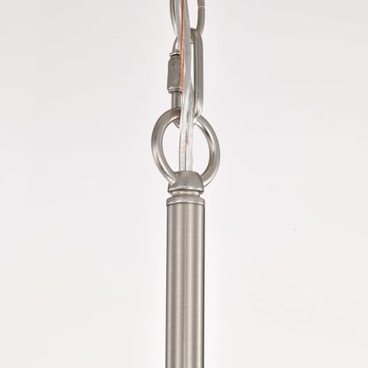 Anita Drum Shade Chandelier with Clear Glass Prism