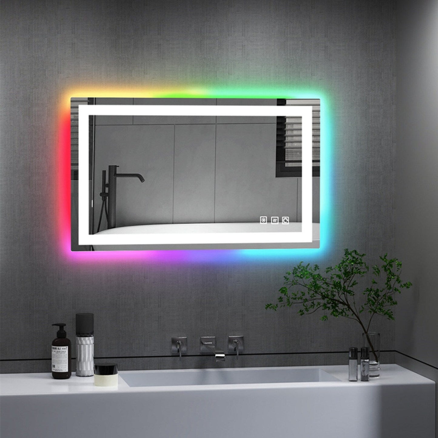 Anti-Fog RGB Backlit & LED Frontlit Bathroom Mirror