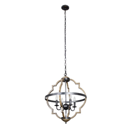 Farmhouse Distressed Metal 4-light Candle Chandelier Light Fixture