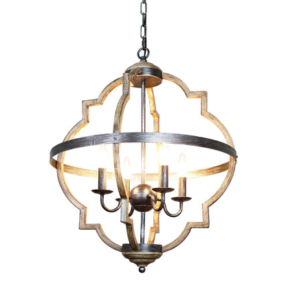 Farmhouse Distressed Metal 4-light Candle Chandelier Light Fixture