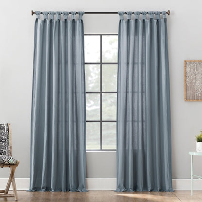 Archaeo Washed Cotton Twist Tab Curtain, Single Panel