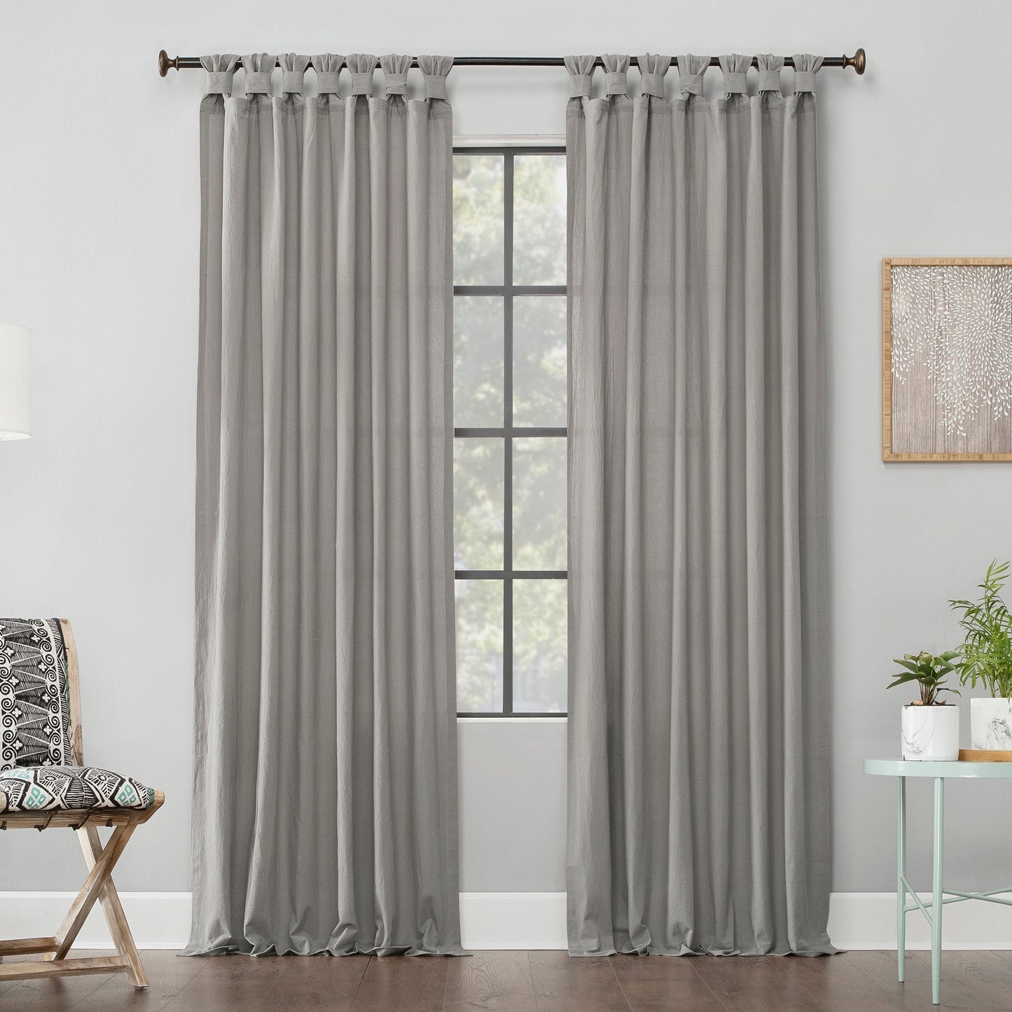 Archaeo Washed Cotton Twist Tab Curtain, Single Panel