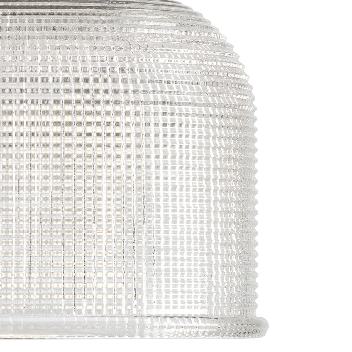 Archie Collection Three-Light Polished Chrome Clear Double Prismatic Glass Coastal Bath Vanity Light - 8.75 x 26.25 x 7.25