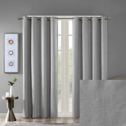 Arlie Printed Heathered Blackout Single Window Curtain Panel by SunSmart