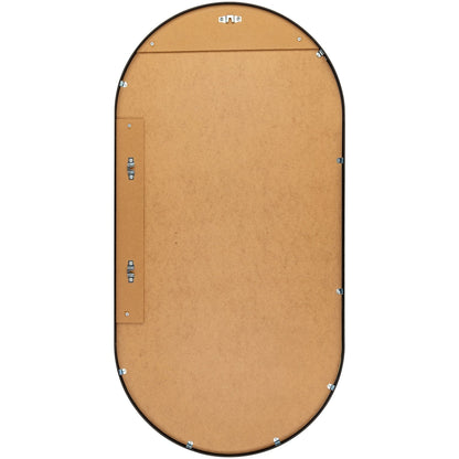 Livabliss Aranya Modern Aluminum Oval Pill-Shaped Accent Mirror