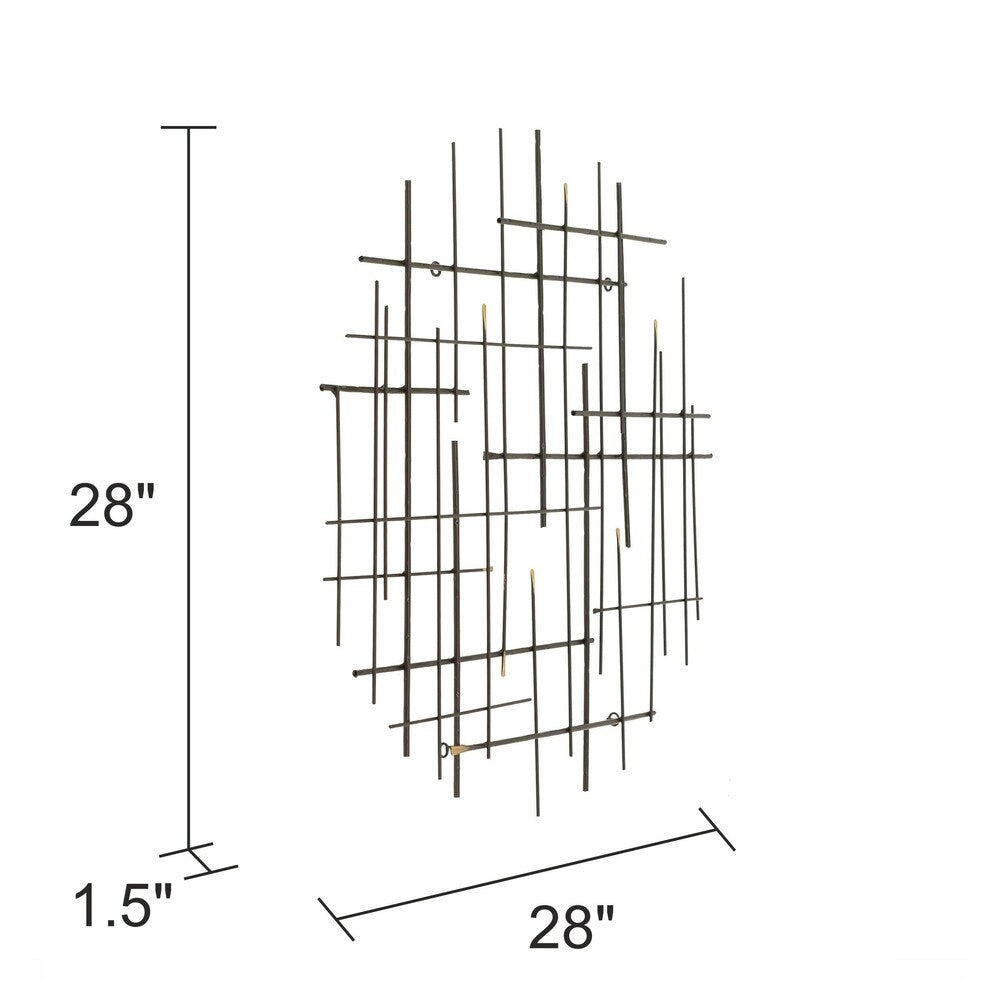 Carson Carrington Idakra Modern Metal Wall Decor - 28H x 28W x 1.5D