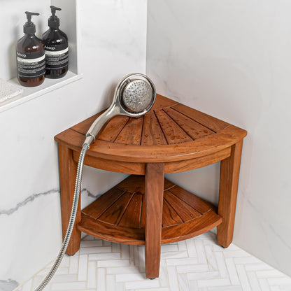 Aurora Home Indonesian Teak Shower Table/Bench
