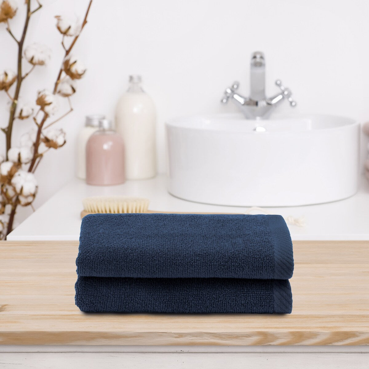 Authentic Hotel and Spa 100% Turkish Cotton Ediree Fingertip Towels - Set of 2