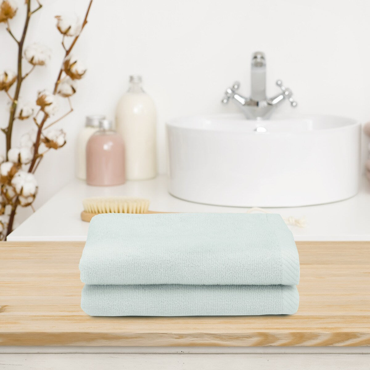 Authentic Hotel and Spa 100% Turkish Cotton Ediree Fingertip Towels - Set of 2