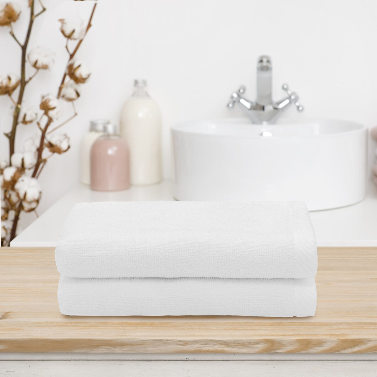 Authentic Hotel and Spa 100% Turkish Cotton Ediree Fingertip Towels - Set of 2