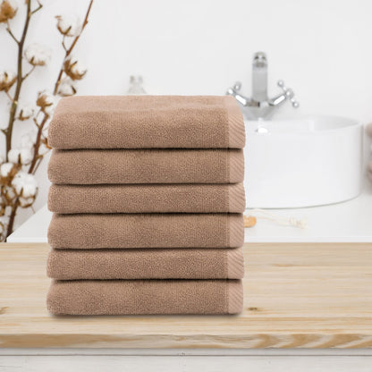 Authentic Hotel and Spa 100% Turkish Cotton Ediree Fingertip Towels - Set of 6