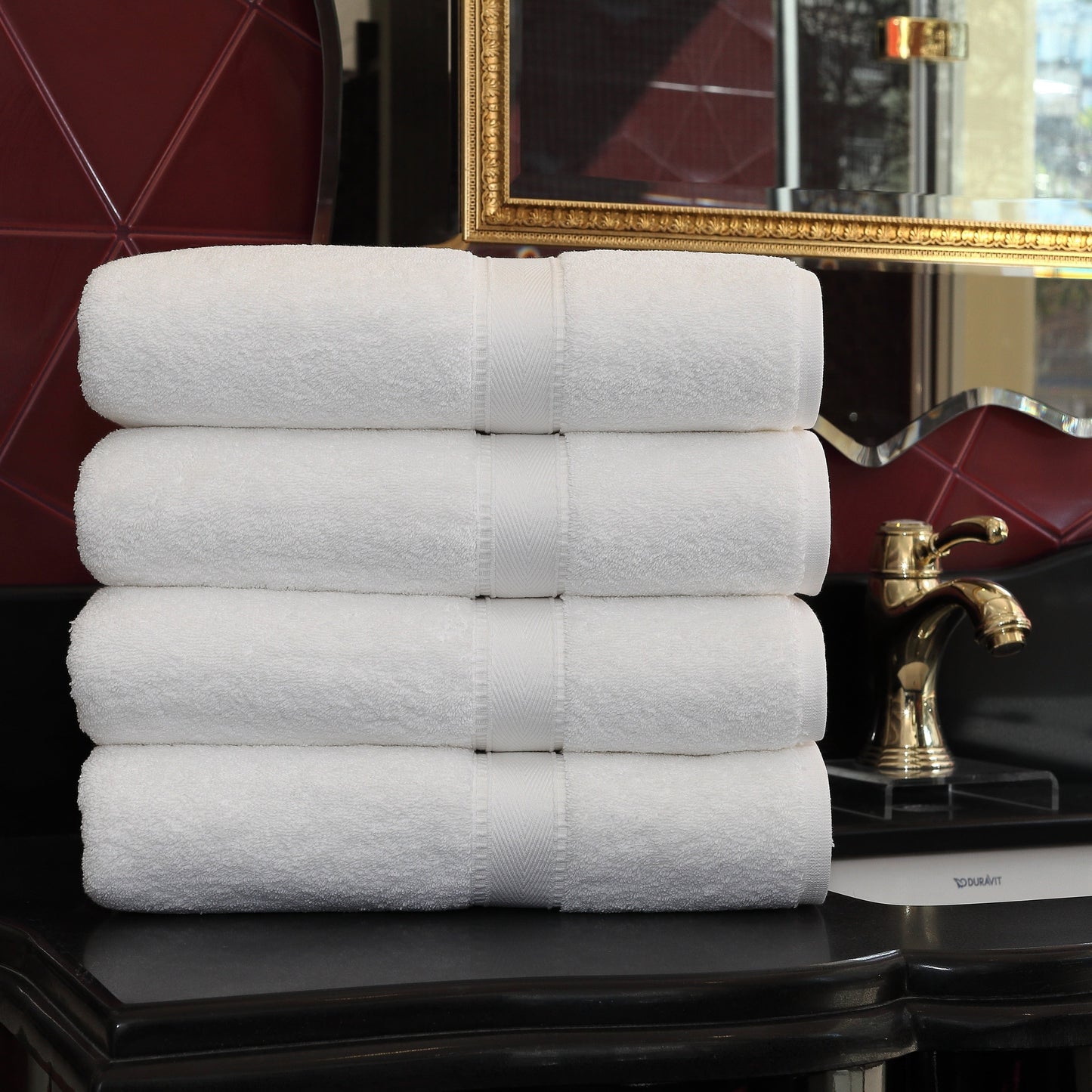Authentic Hotel and Spa Turkish Cotton Bath Towels (Set of 4)