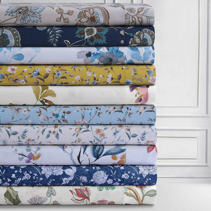 Azores Home Organic Cotton Sateen 300 Thread Count Deep Pocket Sheet Set