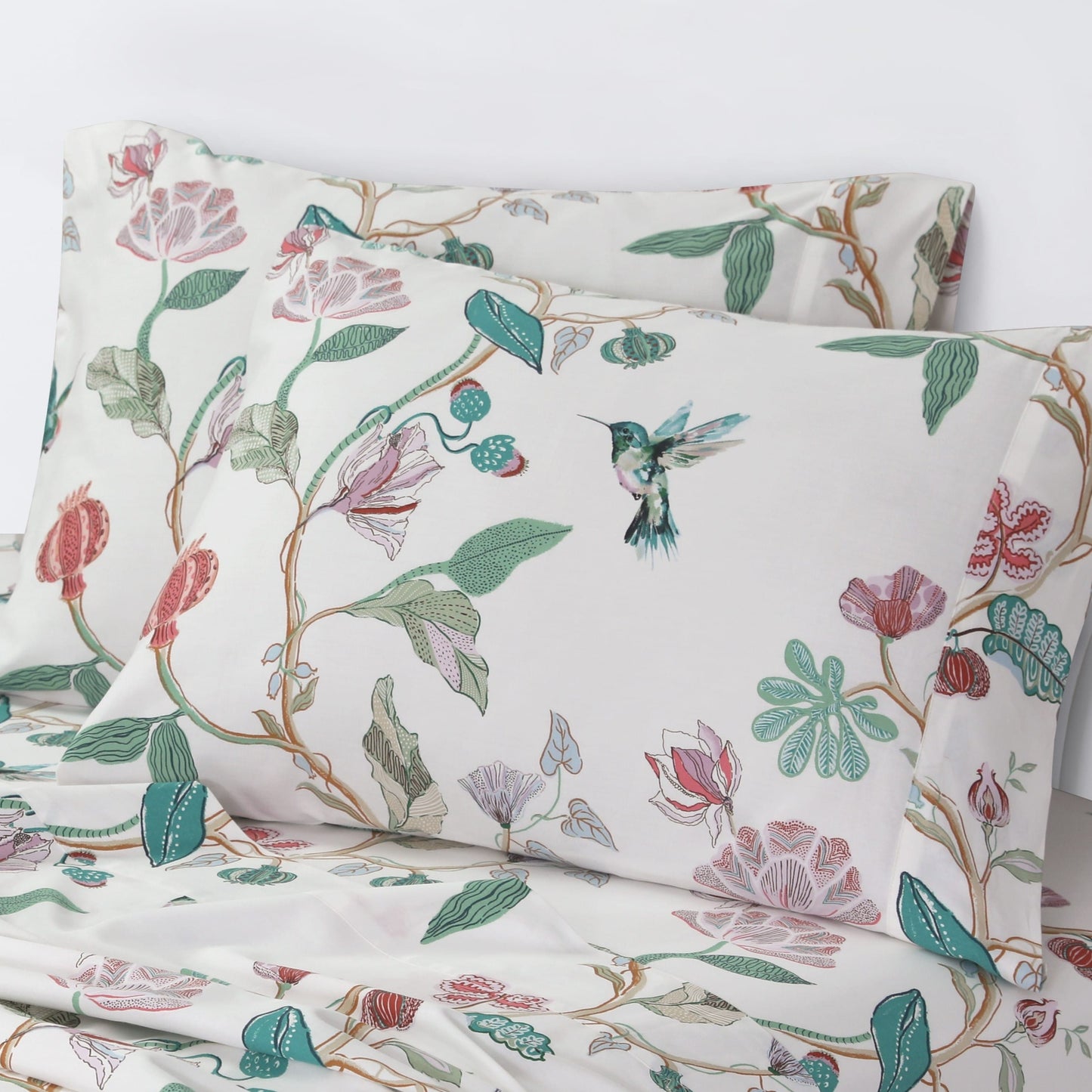 Azores Home Organic Cotton Sateen 300 Thread Count Deep Pocket Sheet Set