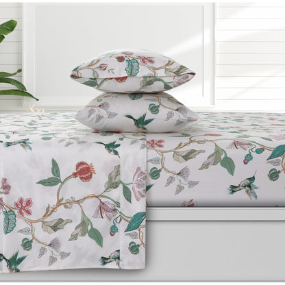 Azores Home Organic Cotton Sateen 300 Thread Count Deep Pocket Sheet Set