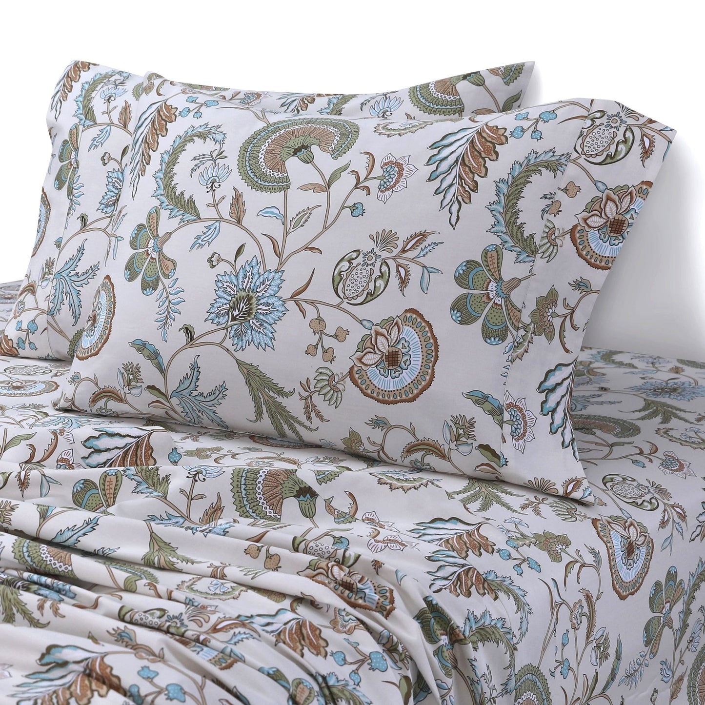 Azores Home Organic Cotton Sateen 300 Thread Count Deep Pocket Sheet Set