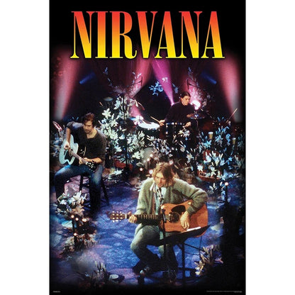 Nirvana - Unplugged Art Poster - 24 x 36 Inch