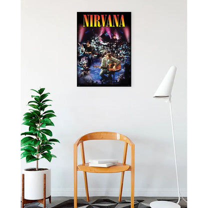 Nirvana - Unplugged Art Poster - 24 x 36 Inch