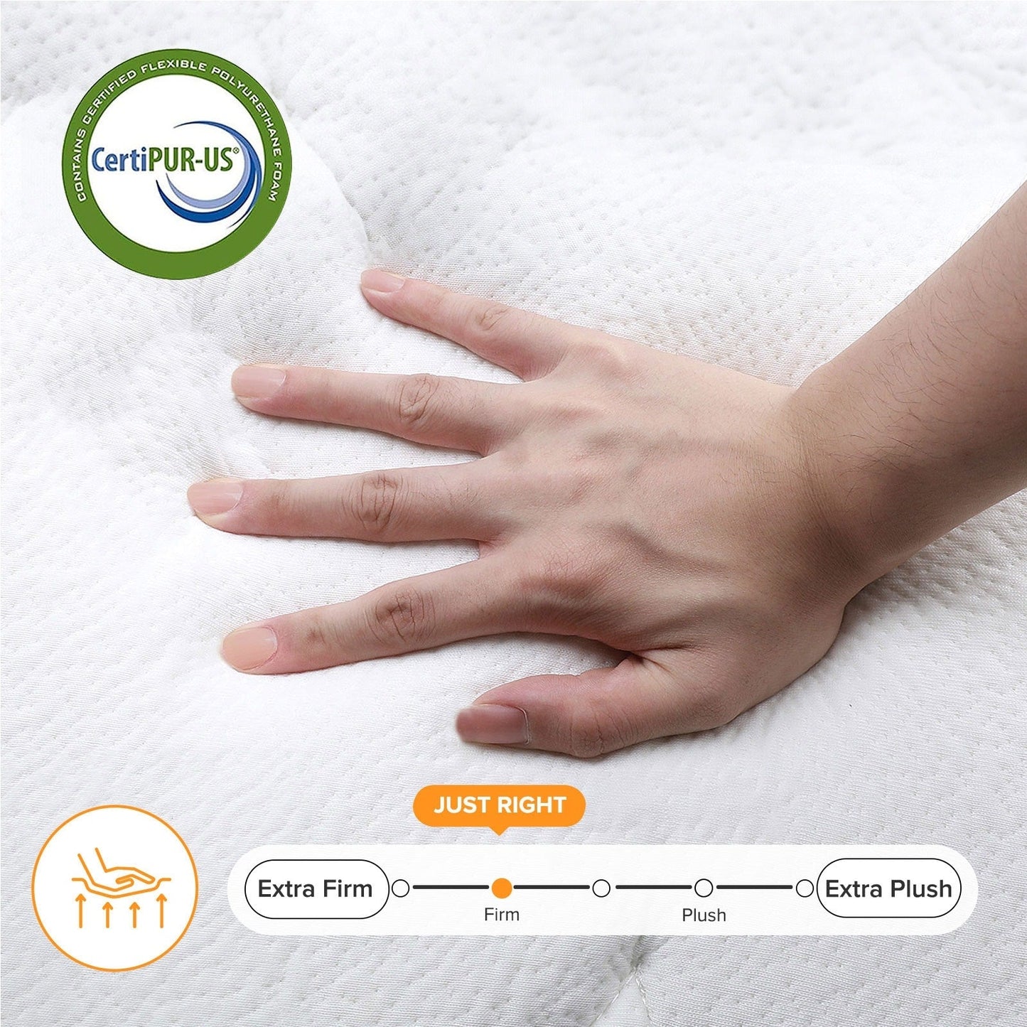 SweDrea 12 in. Firm Hybrid Memory Foam Mattress with CertiPUR-US and Oeko-TEX , Featuring Reinforced Springs.