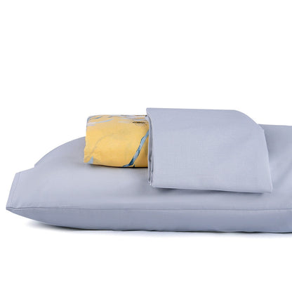 Bahar Cherry Blossom Yellow and Grey Cotton Duvet Cover Set