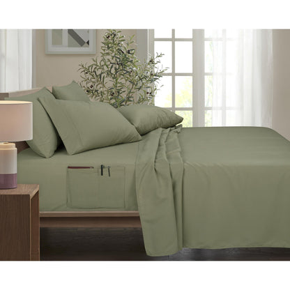 Rayon from Bamboo 6 Piece 1800 Thread Count Smart Pocket Sheet Set