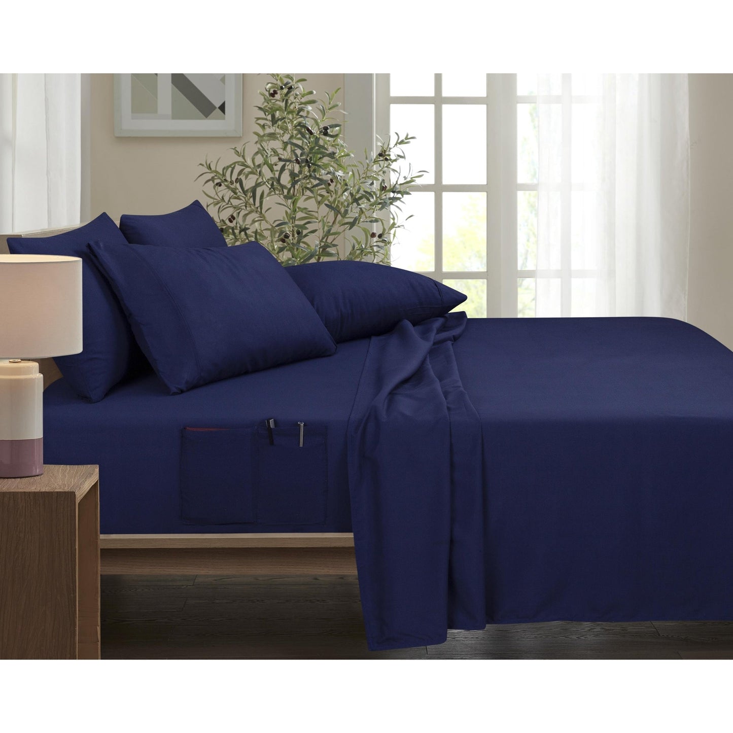 Rayon from Bamboo 6 Piece 1800 Thread Count Smart Pocket Sheet Set