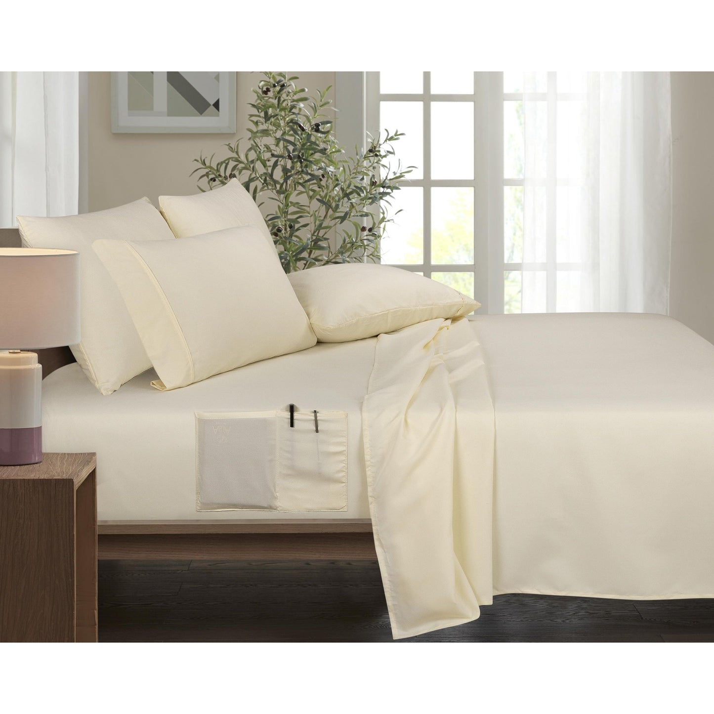 Rayon from Bamboo 6 Piece 1800 Thread Count Smart Pocket Sheet Set