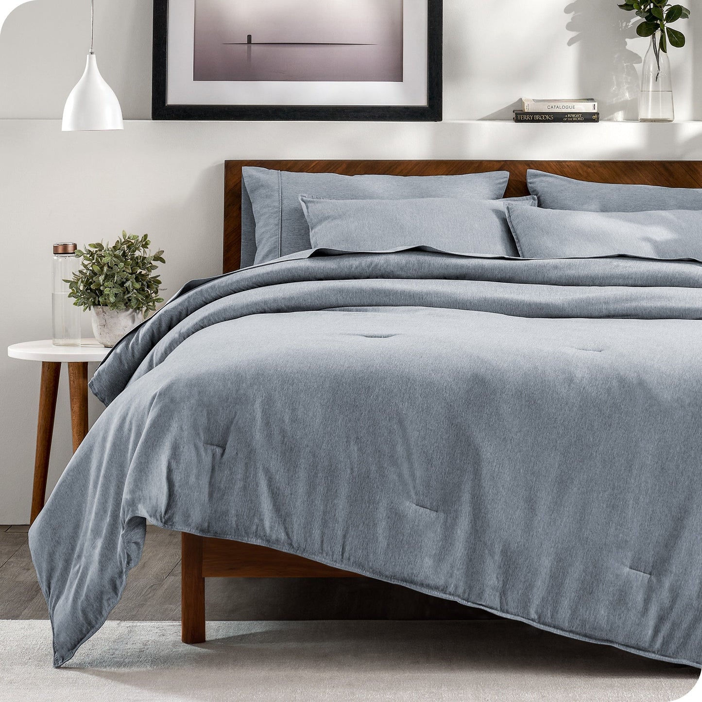 Bare Home Heathered Bed-in-a-Bag - Comforter Set & Sheet Set