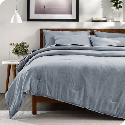 Bare Home Heathered Bed-in-a-Bag - Comforter Set & Sheet Set