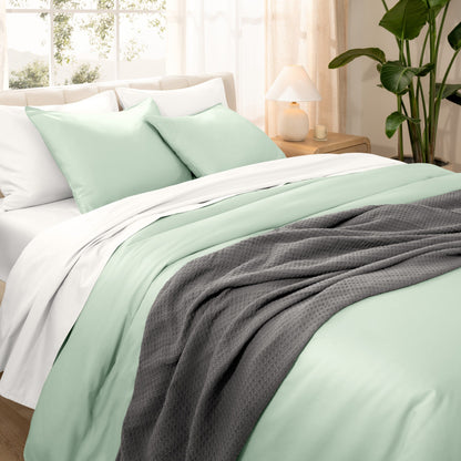Bare Home Organic Cotton Duvet Cover Set - Smooth Sateen Weave