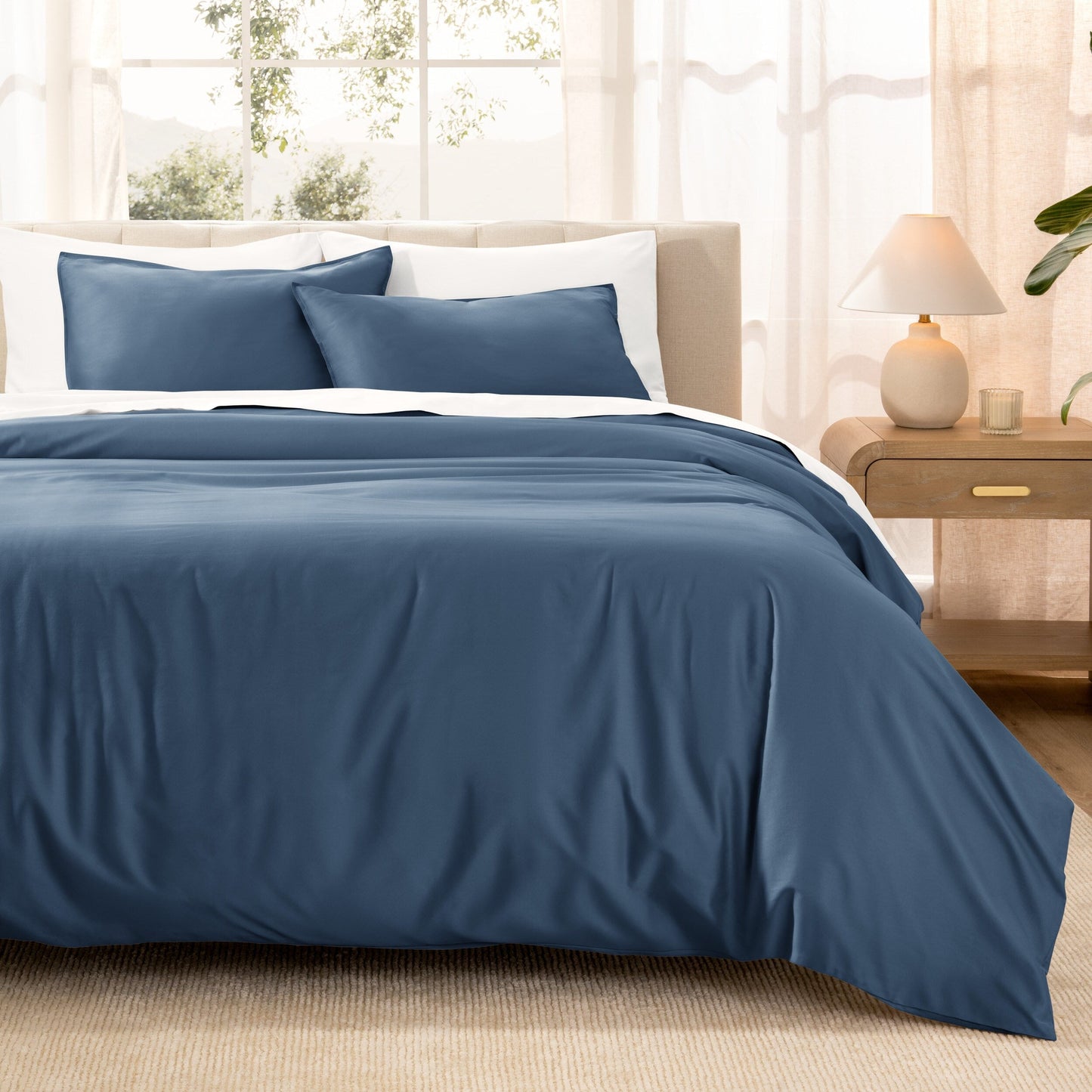 Bare Home Organic Cotton Duvet Cover Set - Smooth Sateen Weave